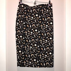 Leopard pencil skirt